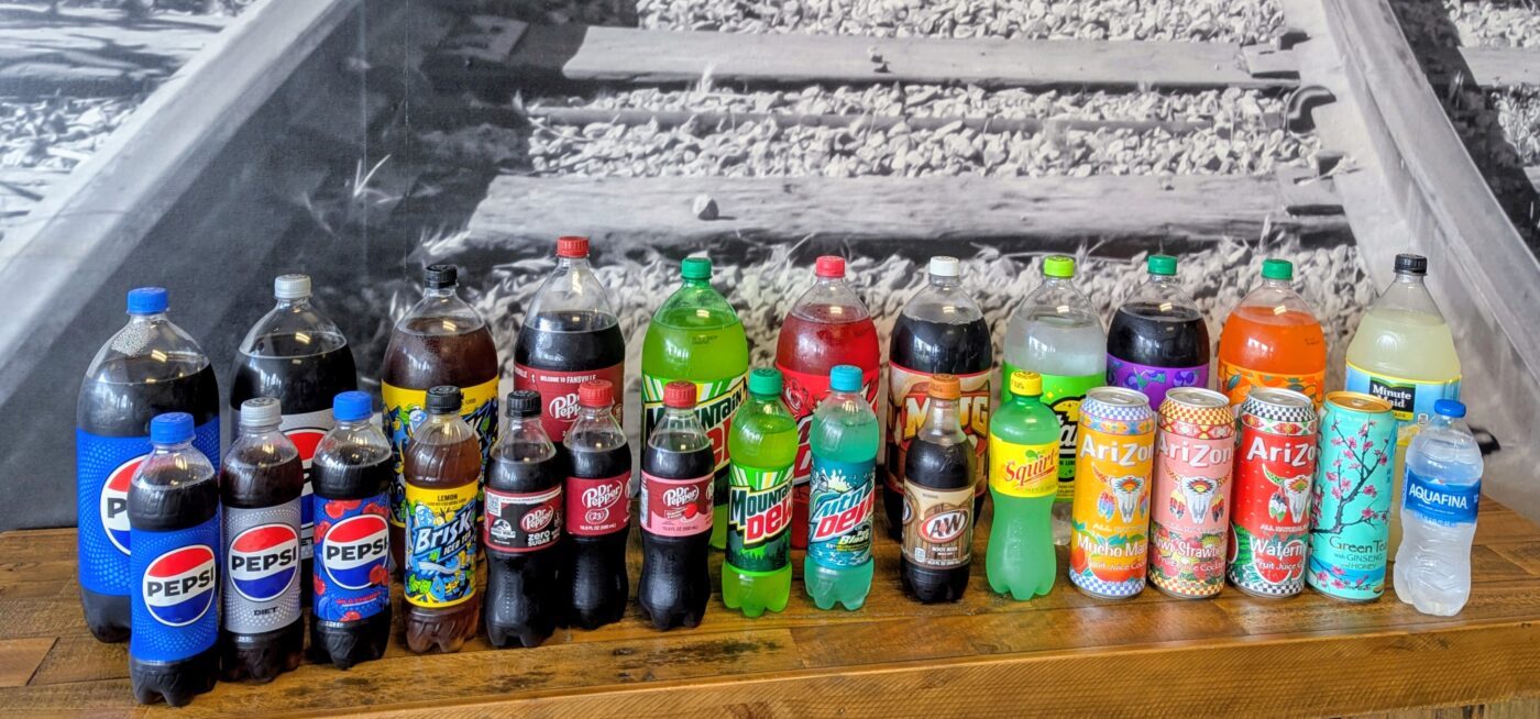 All 2 Liter and 20 oz drinks